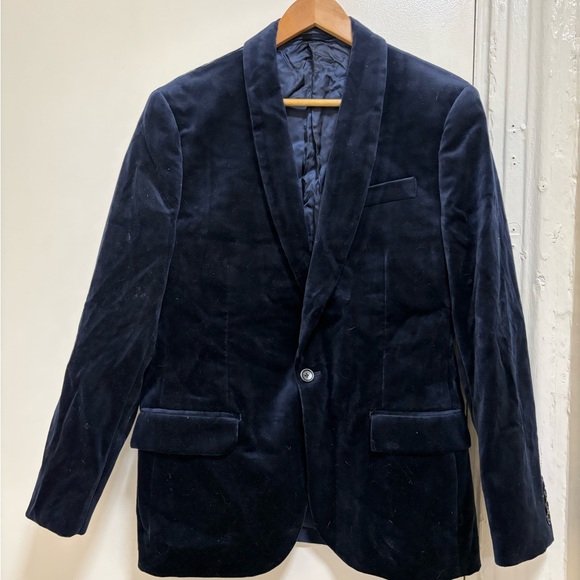J. Crew Navy Velvet Blazer - Picture 1 of 1